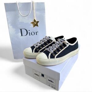 Dior Black and White Canvas Sneakers